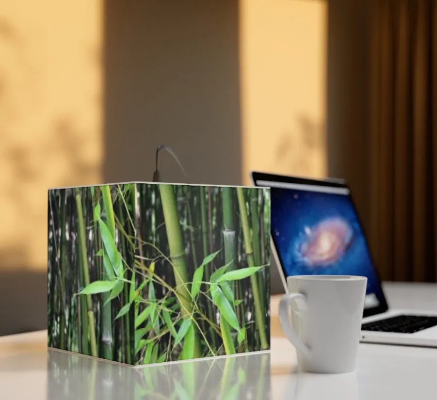 Bamboo Bush 3D Printed Square Cube Lamp,Contemporary/Modern/Trendy Light Feature/Home Decor Gifts, stackable, Vertical/Horizontal