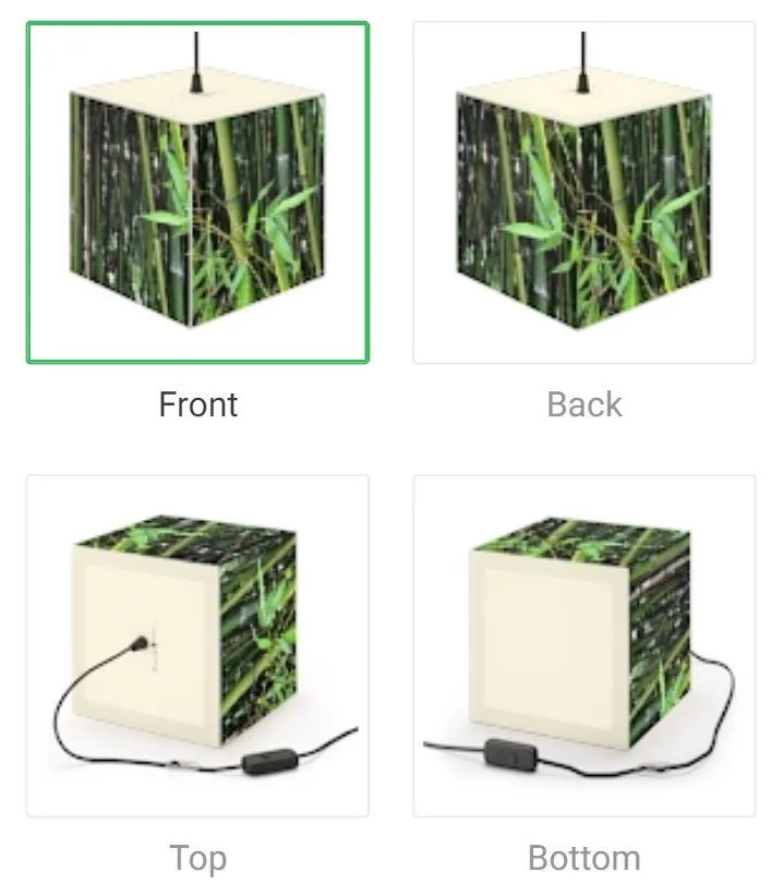 Bamboo Bush 3D Printed Square Cube Lamp,Contemporary/Modern/Trendy Light Feature/Home Decor Gifts, stackable, Vertical/Horizontal