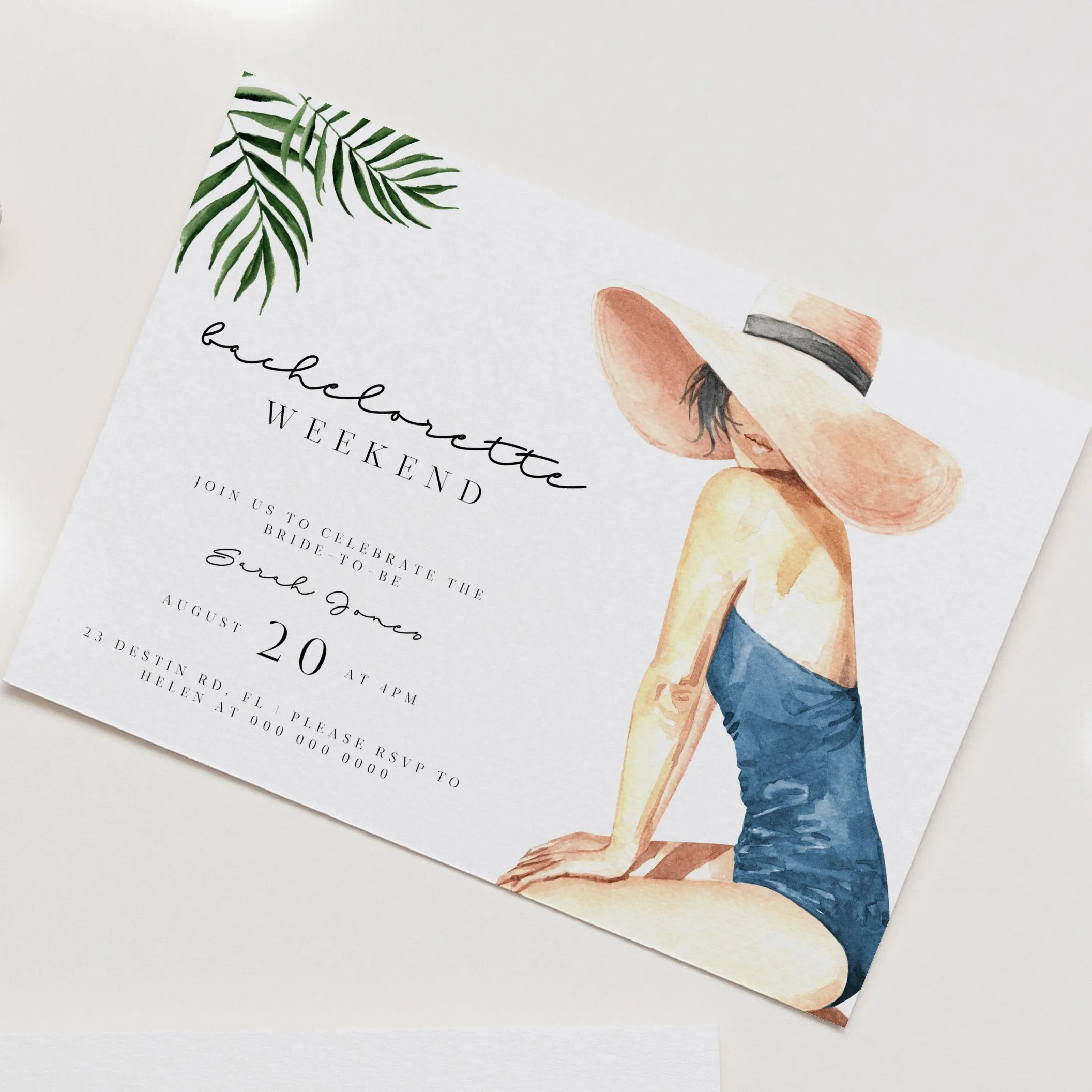 BEACH | Tropical Bachelorette Invitation