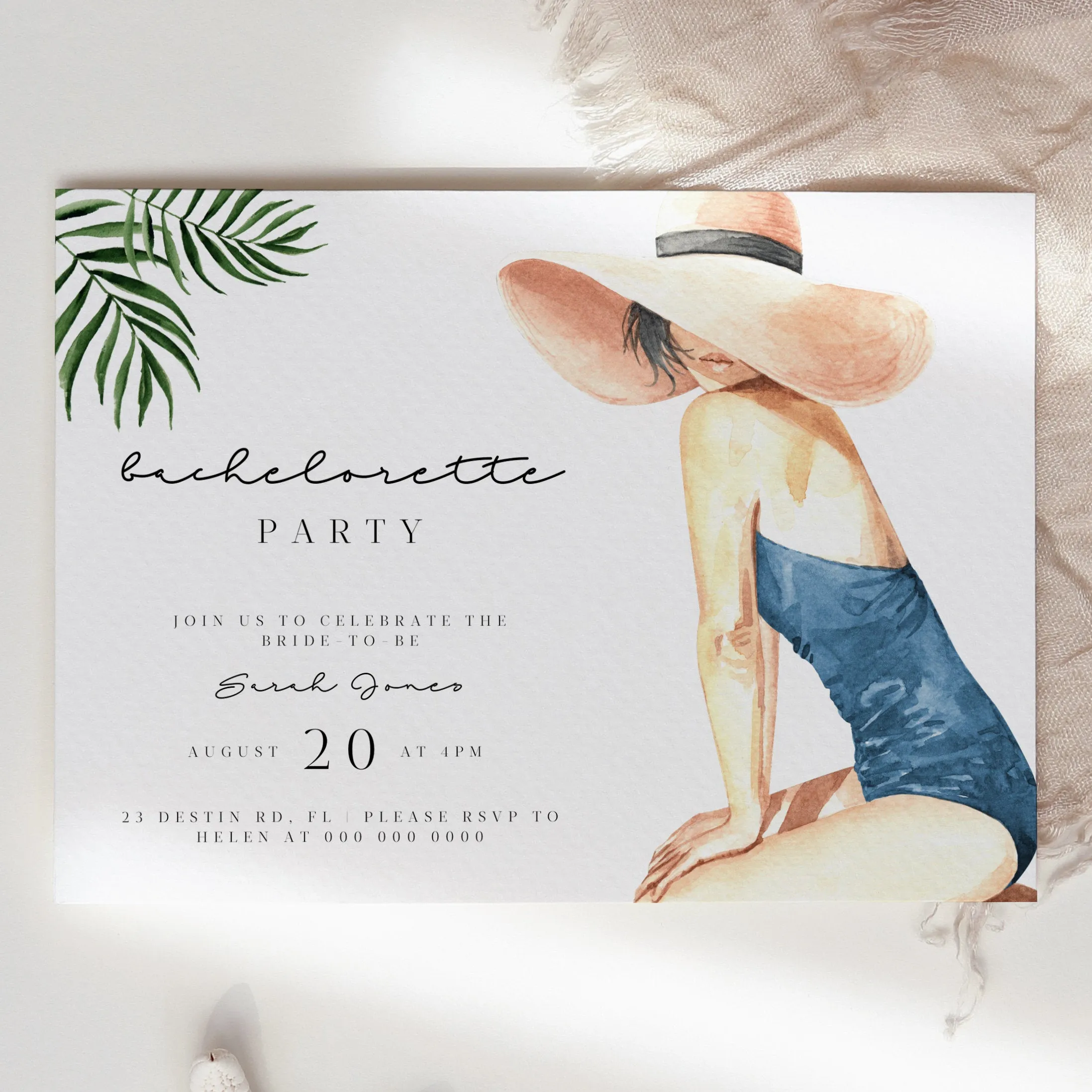BEACH | Tropical Bachelorette Invite