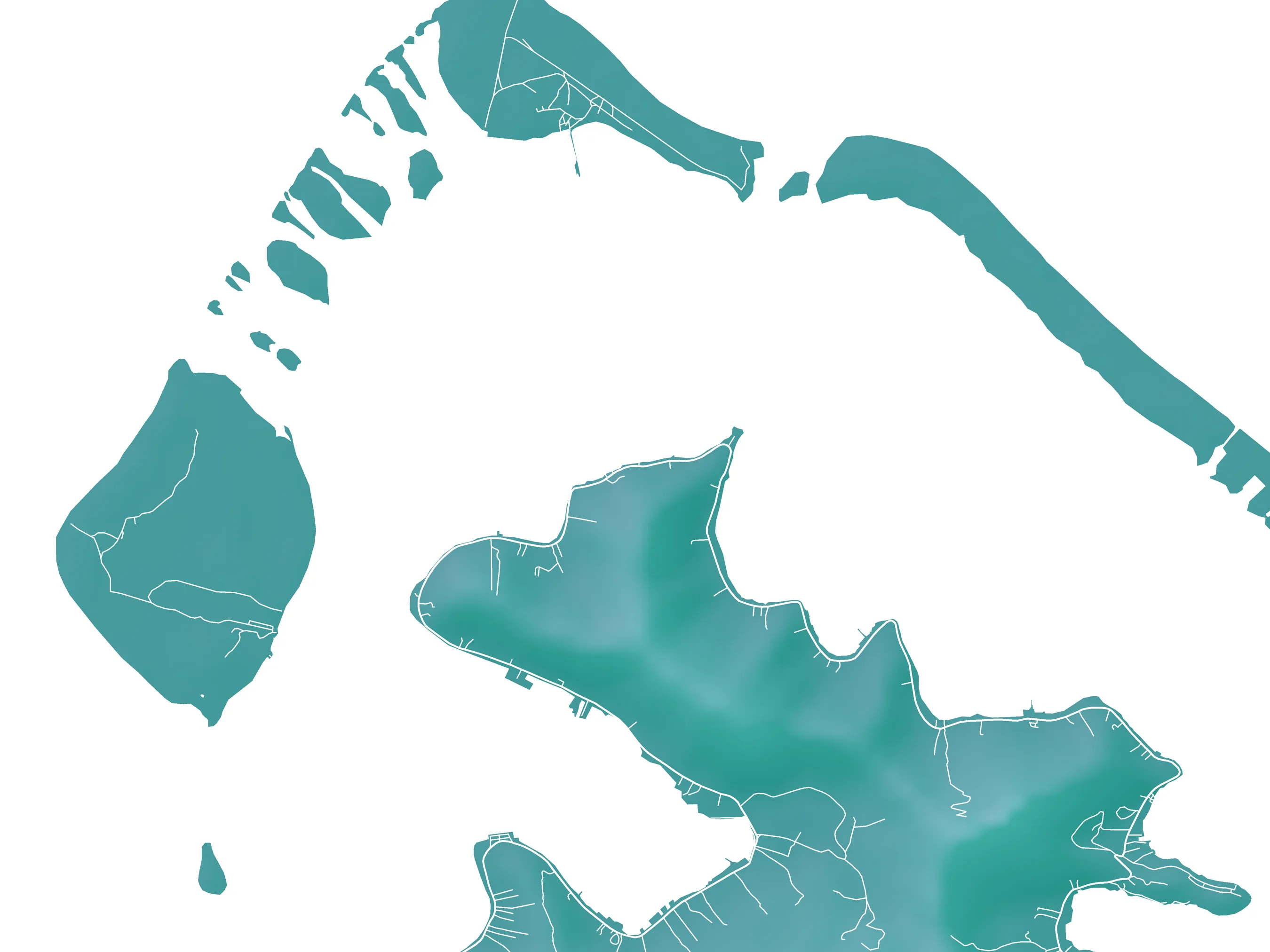 Bora Bora Map Print, Turquoise French Polynesia Island Wall Art Poster Maps