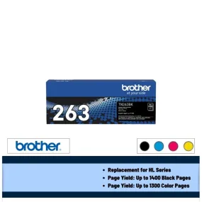 Brother TN-263 Toner Cartridge (Black/Cyan/Magenta/Yellow)