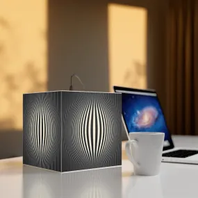 Bulge Optics Hypnotic,Optical/Psychedelic Art Printed Square Cube Lamp/Contemporary/Modern/Trendy Light/Home Decor Gifts, Stackable Lights