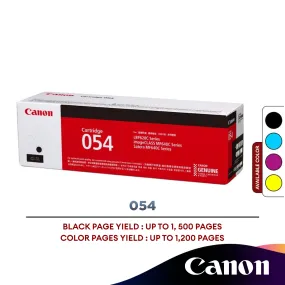 Canon 054 / 054H Toner Cartridge (Black/Cyan/Magenta/Yellow)