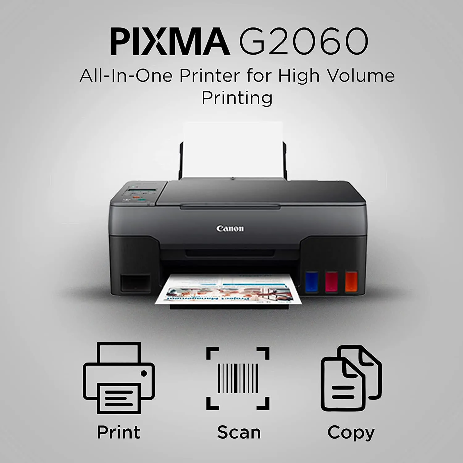 CANON PIXMA G2060 ALL-IN-ONE HIGH SPEED INK TANK COLOUR PRINTER (BLACK)