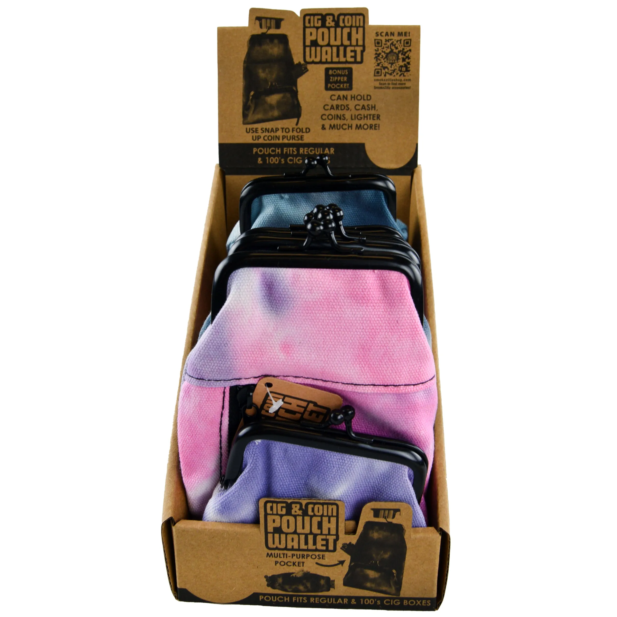 Canvas Cigarette Pouch - 6 Pieces Per Retail Ready Display 22665