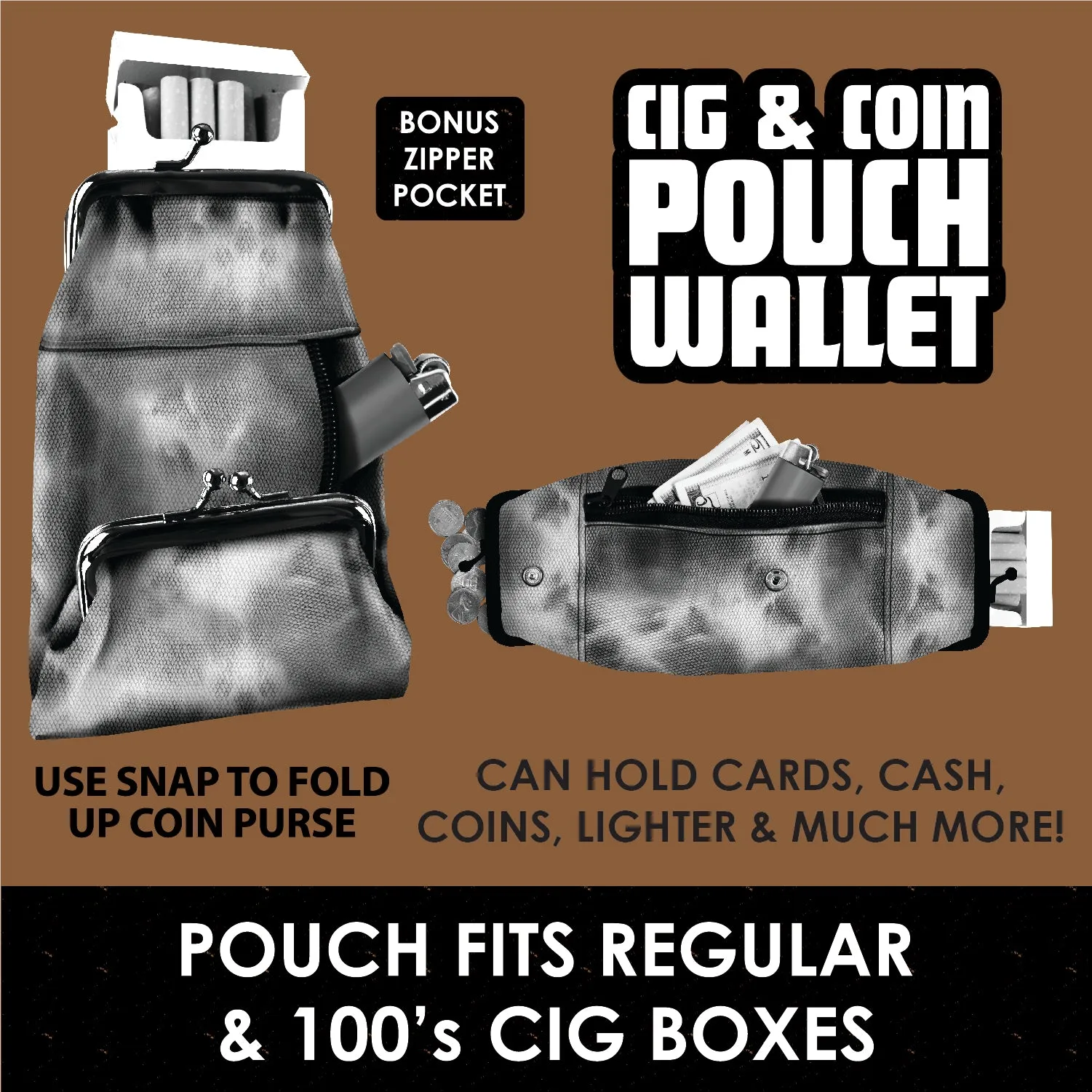 Canvas Cigarette Pouch - 6 Pieces Per Retail Ready Display 22665