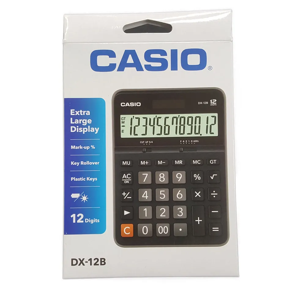 Casio DX-12B 12-Digit Calculator (Black)