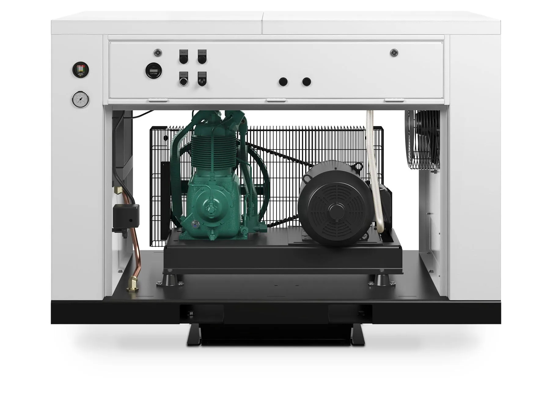 Champion BQR5 Revolution 5hp Quiet Enclosed Reciprocating Air Compressor, Base Mounted, 16.8 CFM @ 175 PSI, 63 dBa