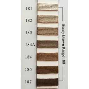 Colors 181 - 187 Bunny Brown Range