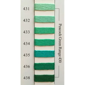 Colors 431 - 438 Peacock Green Range