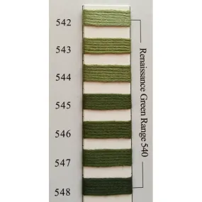 Colors 542 - 548 Renaissance Green Range
