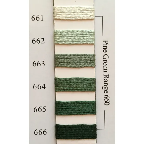 Colors 661 - 666 Pine Green Range
