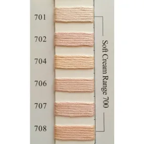 Colors 701 - 708 Soft Cream Range