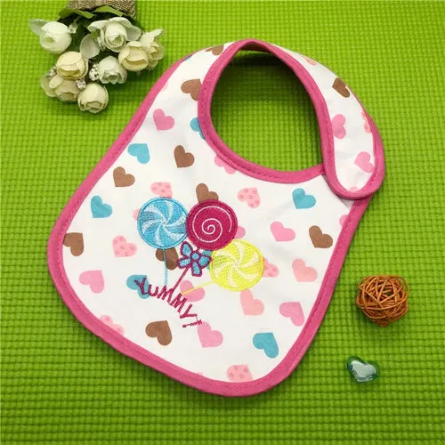 Cotton Cartoon Cute Mouth Baby Children's Water Towel Bib Three-Layer