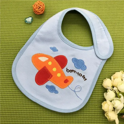 Cotton Cartoon Cute Mouth Baby Children's Water Towel Bib Three-Layer
