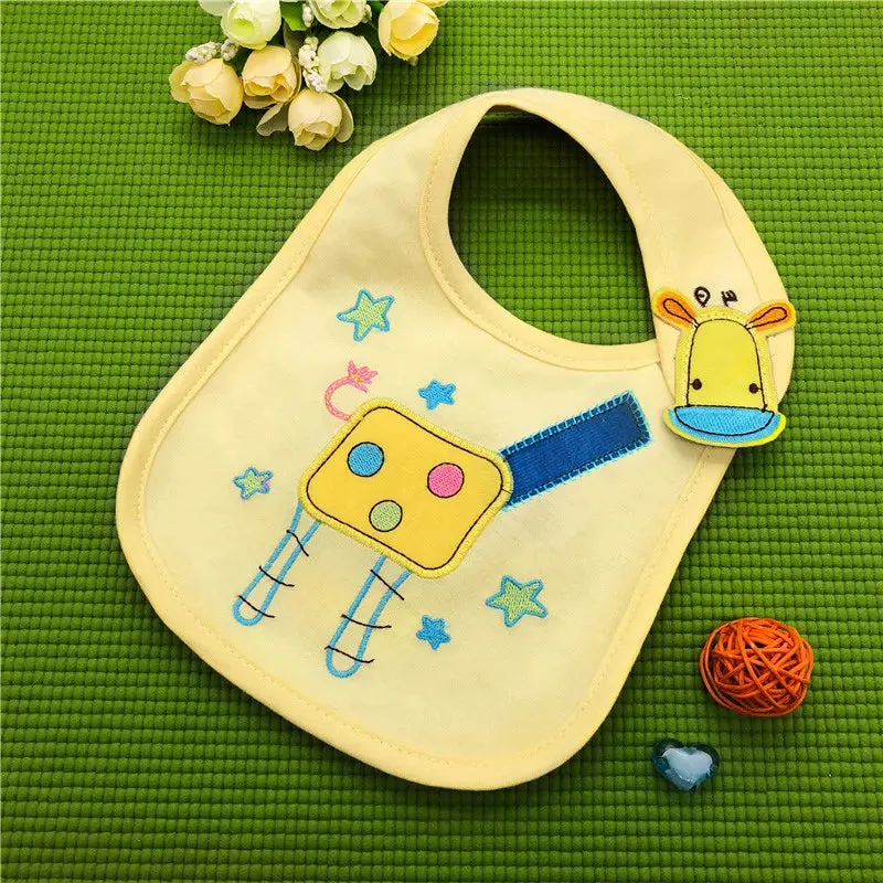 Cotton Cartoon Cute Mouth Baby Children's Water Towel Bib Three-Layer