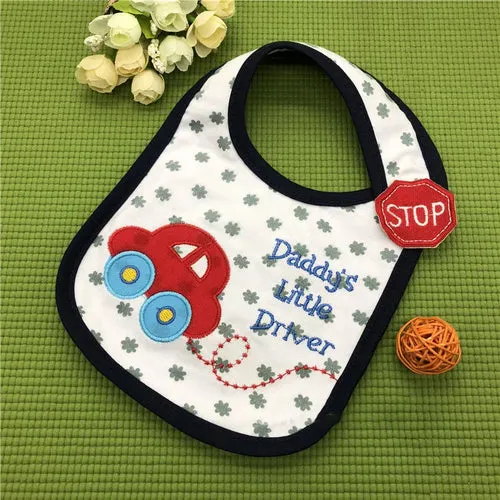 Cotton Cartoon Cute Mouth Baby Children's Water Towel Bib Three-Layer