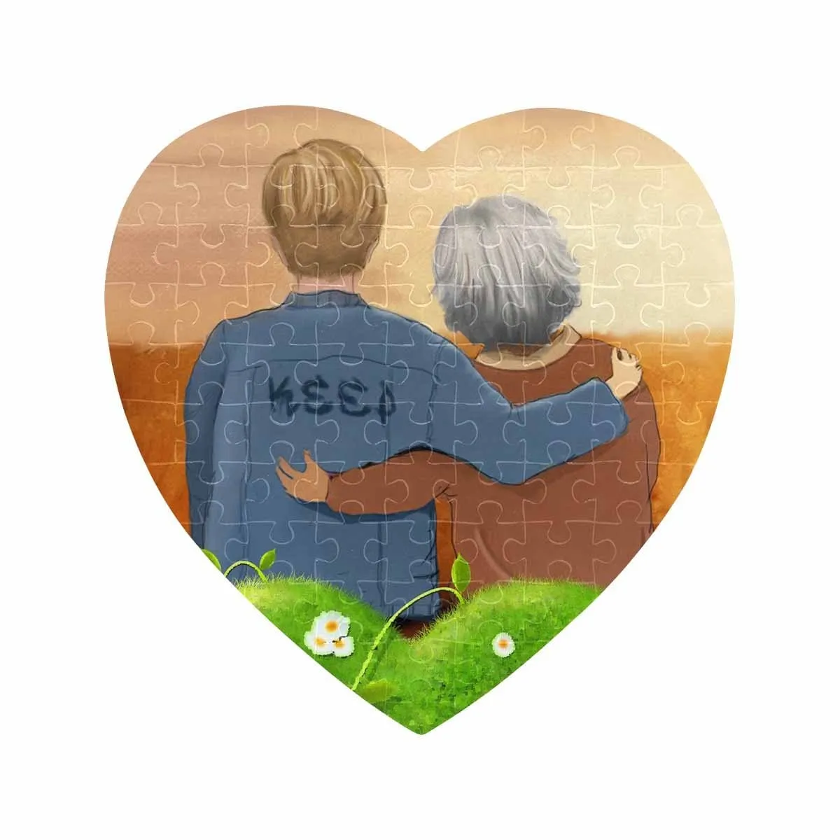Custom Photo Best Mom Heart-Shaped Jigsaw Puzzle Best Indoor Gifts For Lover 75 Pieces