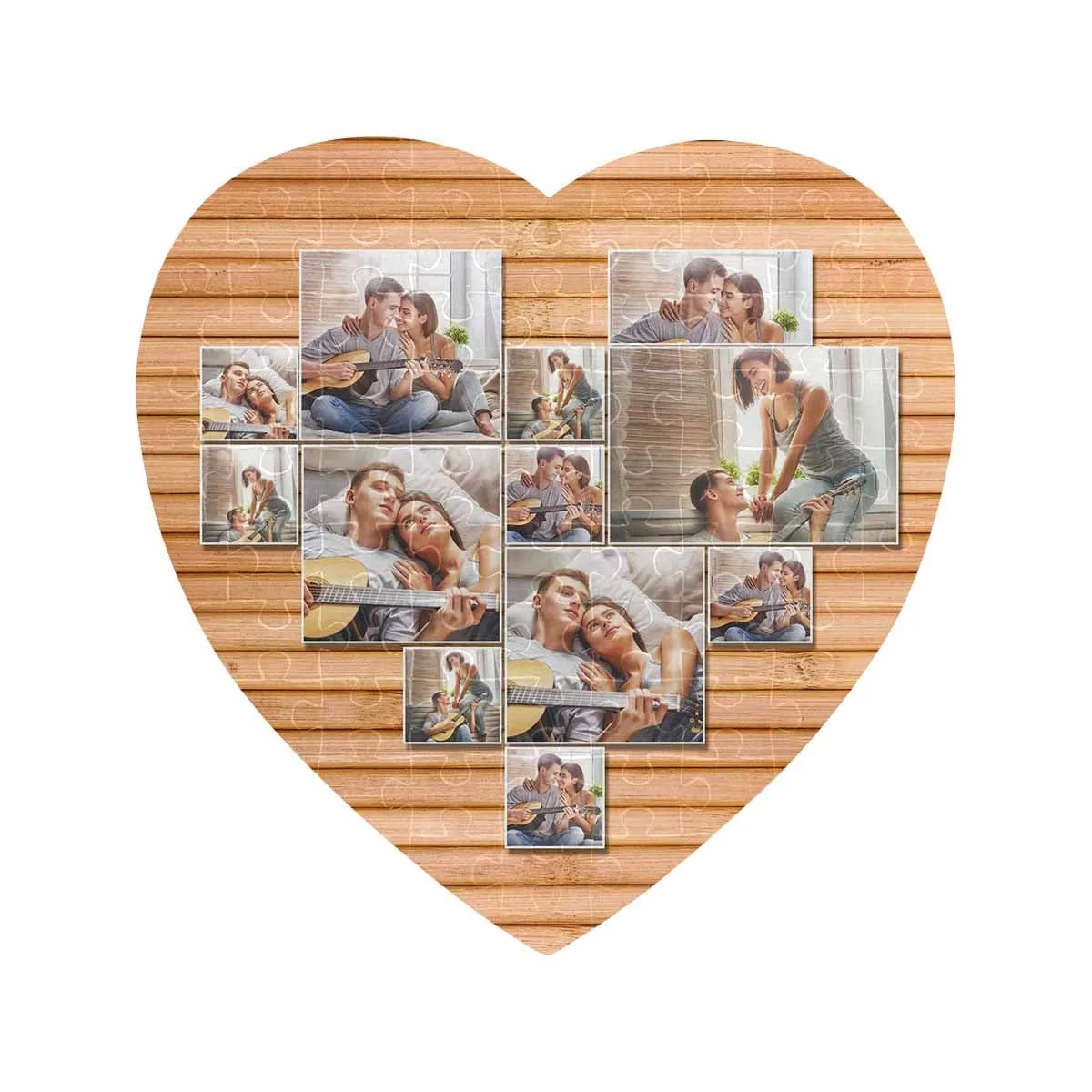 Custom Photo Darling Heart-Shaped Jigsaw Puzzle Best Indoor Gifts For Lover 75 Pieces