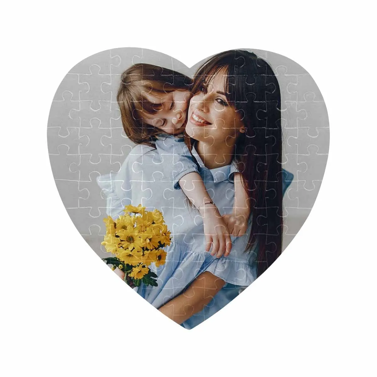 Custom Photo Heart-Shaped Puzzle 75 Pieces