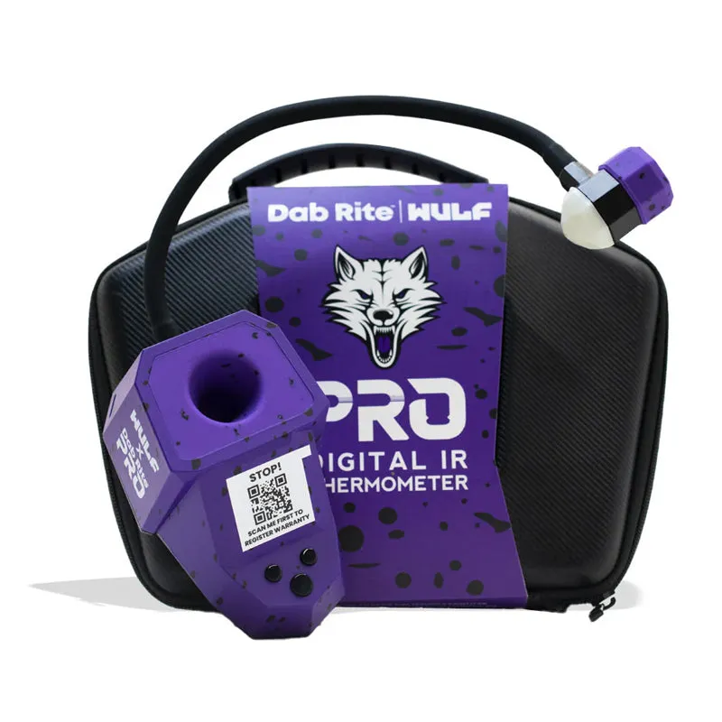 Dab Rite x Wulf - Pro - Digital IR Thermometer - Purple/Black Splatter