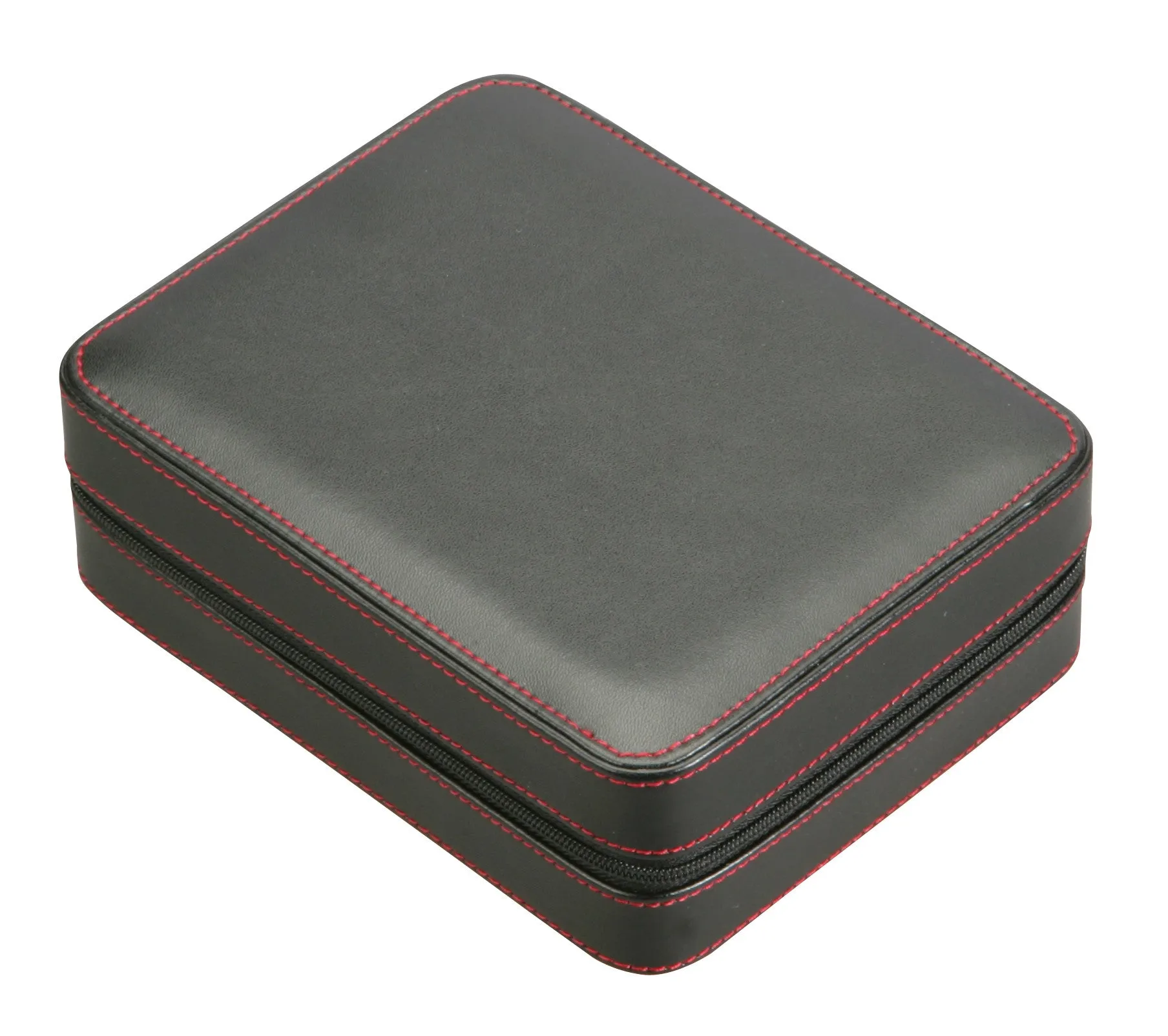 Diplomat Black Leather 4 Watch Travel Case