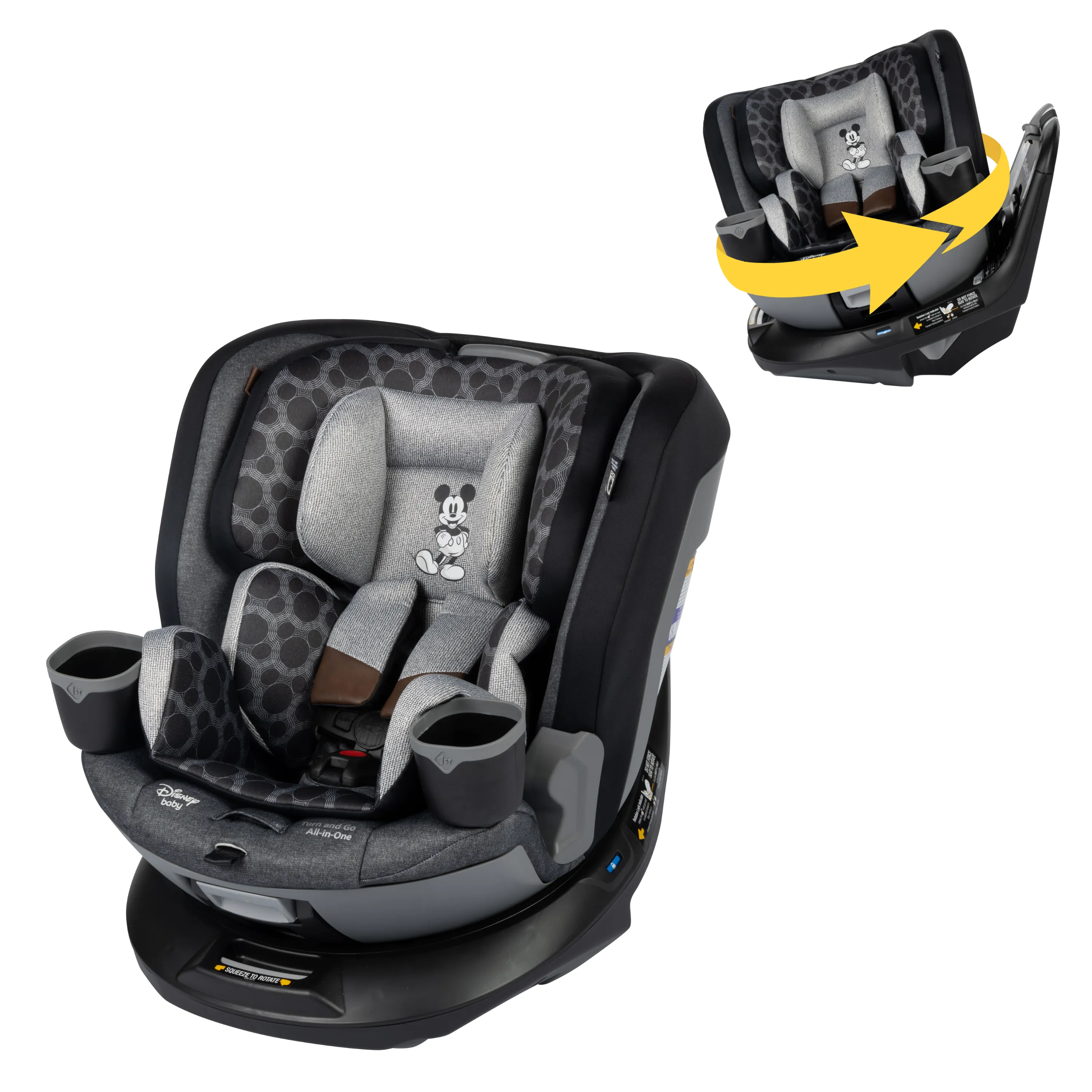 Disney Baby Turn and Go 360 Rotating All-in-One Convertible Car Seat