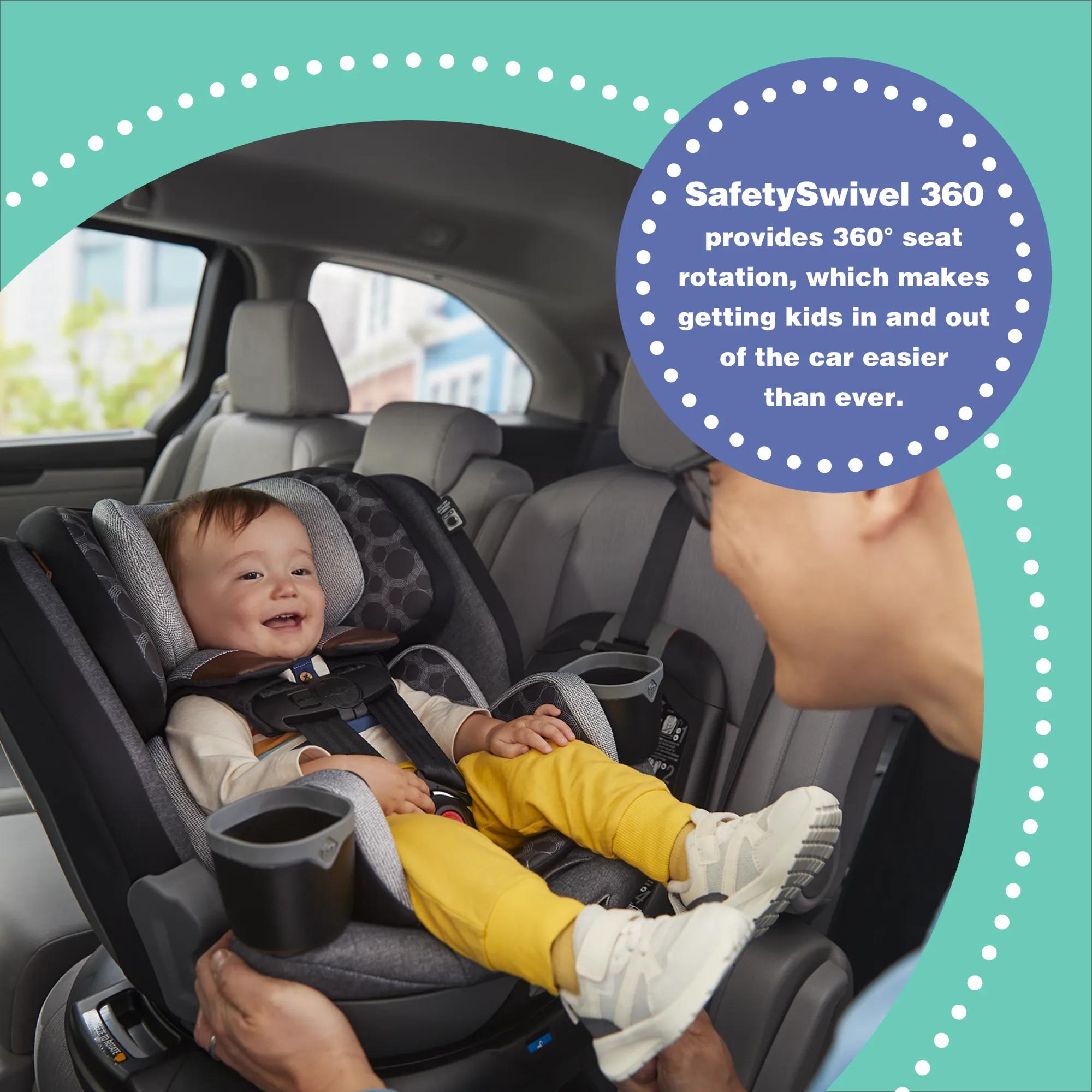 Disney Baby Turn and Go 360 Rotating All-in-One Convertible Car Seat