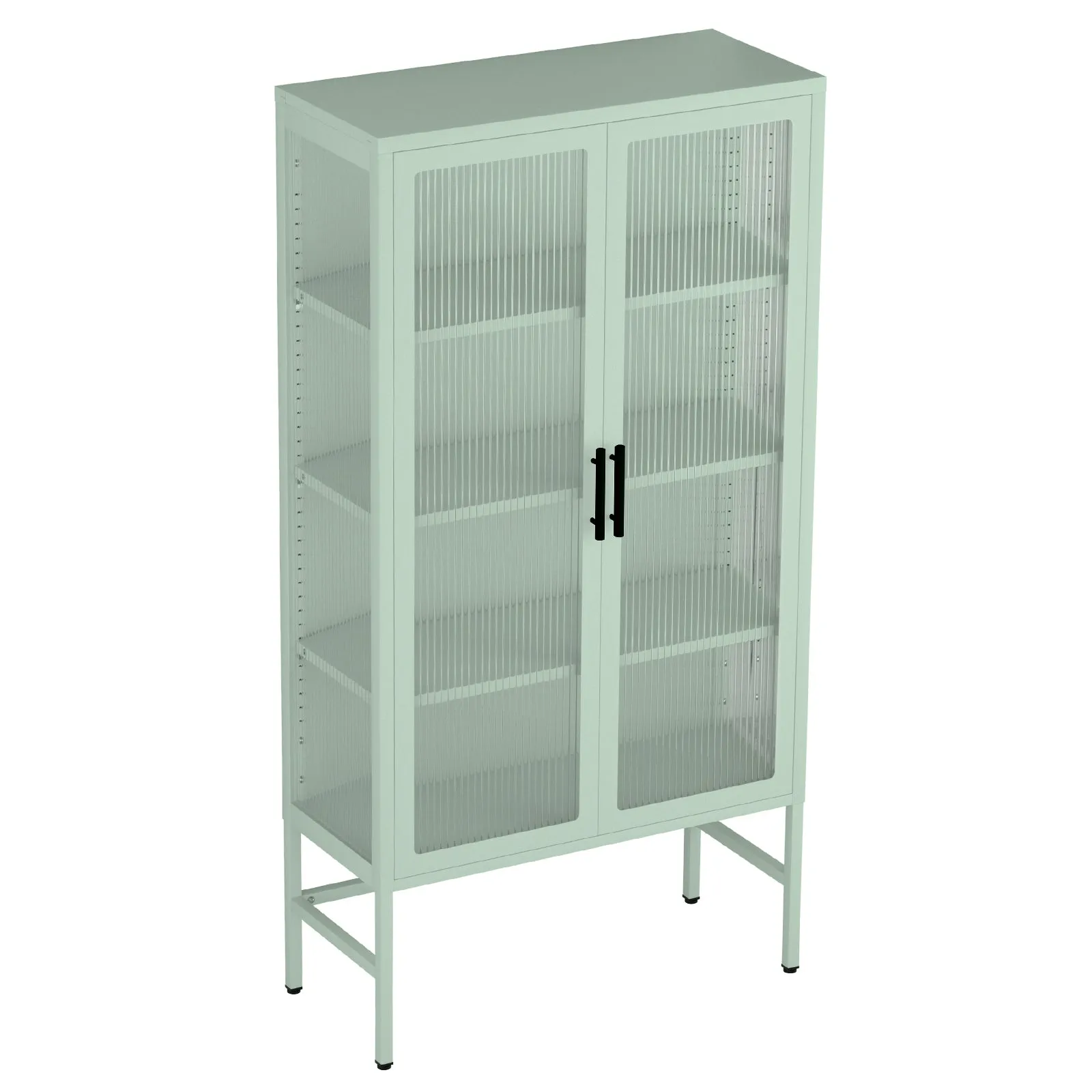 Double Glass Door Storage Cabinet