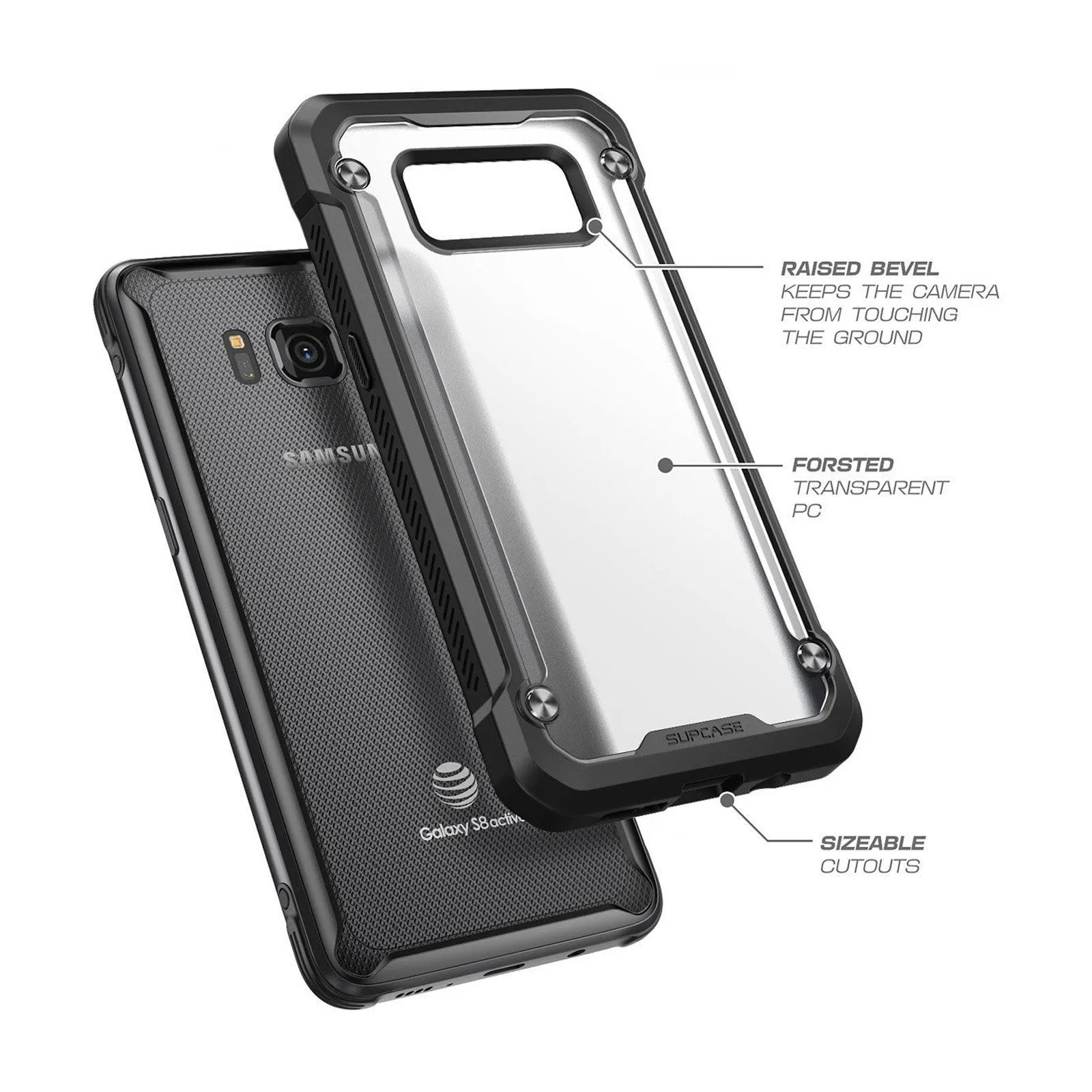 Galaxy S8 Active Unicorn Beetle Hybrid Protective Bumper Case-Frost