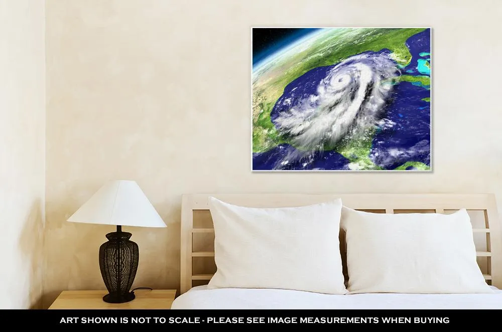 Gallery Wrapped Canvas, Orbit View Of Hurricane Matthew