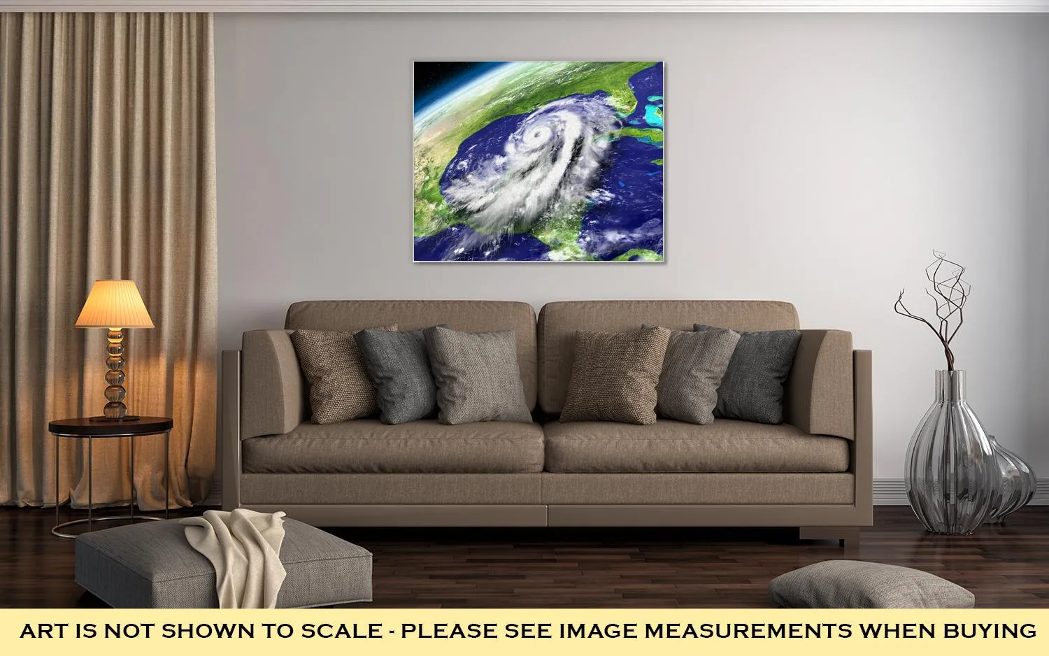 Gallery Wrapped Canvas, Orbit View Of Hurricane Matthew