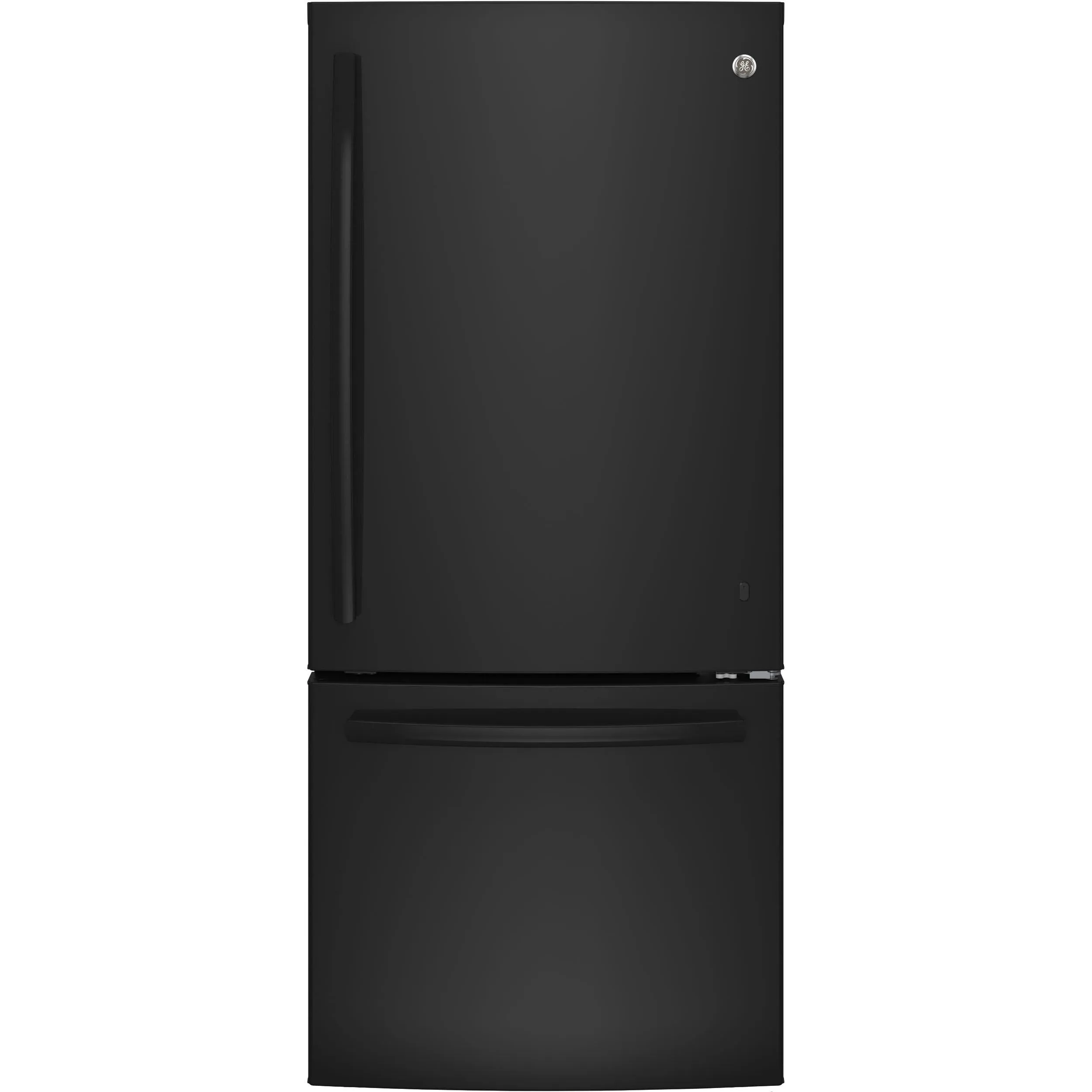 GE 30-inch, 21 cu.ft. Freestanding Bottom Freezer Refrigerator with LED Lighting GBE21AGKBB
