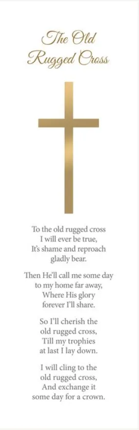 Grace Line Series Golden Cross Bookmark STGR113-BM