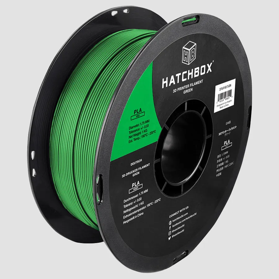 GREEN PLA PRO  FILAMENT - 1.75MM, 1KG SPOOL