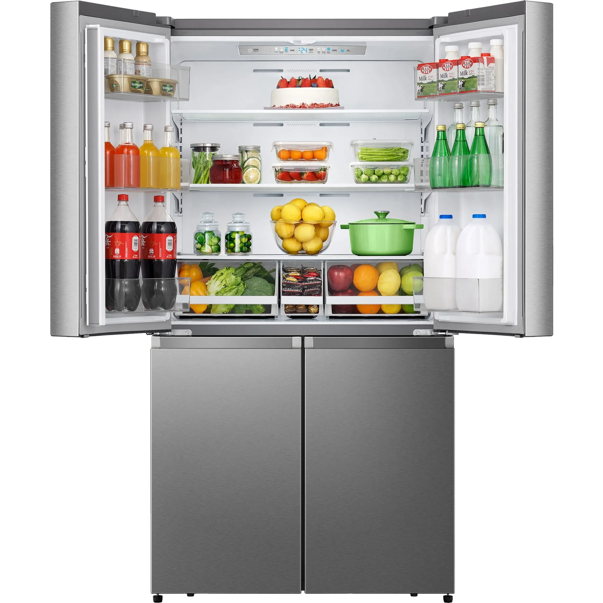 Hisense 4 Door Fridge (RQ22N6ASD) - Stainless Steel