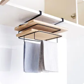 Hot Double Layer Iron Kitchen Furniture Shelf Chopping Storage Rack Shelves Holder Kitchen Rack Drilling Shipping Black Kitchen