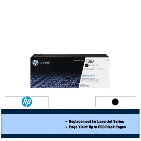 HP 136A Toner Cartridge (Black) ( W1360A )