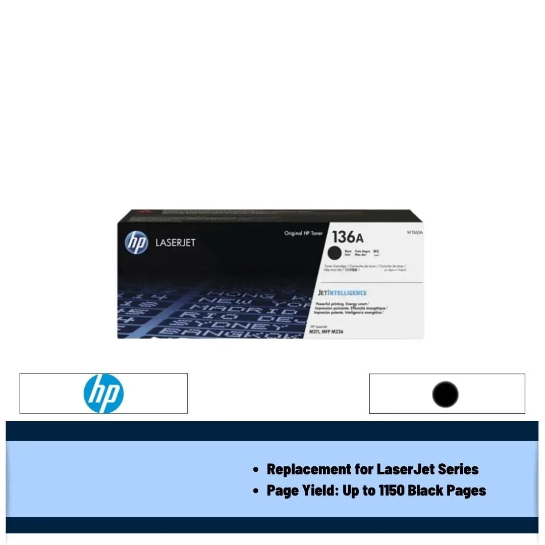 HP 136A Toner Cartridge (Black) ( W1360A )