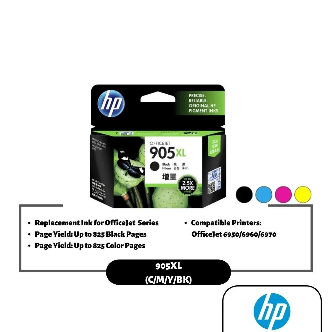 HP 905XL Ink Cartridge (Black/Cyan/Magenta/Yellow)