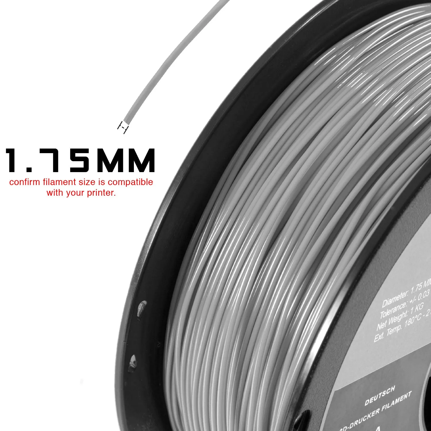 IRON RED PLA PRO  FILAMENT - 1.75MM, 1KG SPOOL