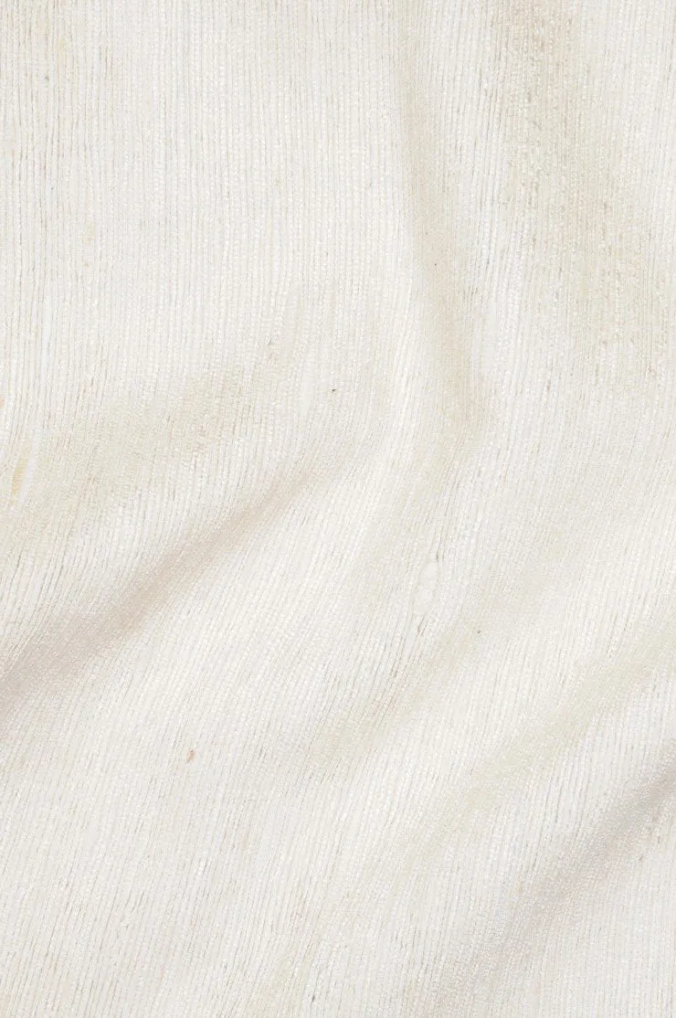 Ivory Katan Matka Silk Fabric
