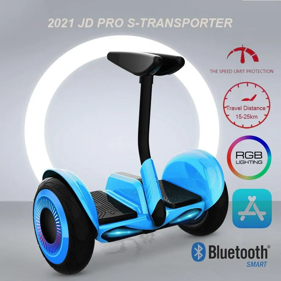 JDOO 10 INCH PRO Hoverboard with Bluetooth Speaker and LED Lights | White