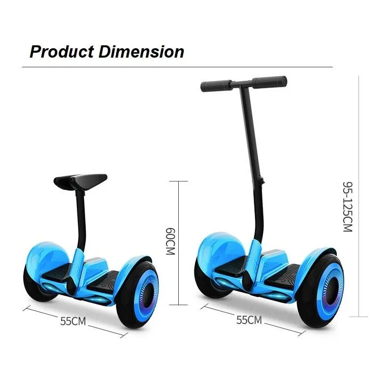 JDOO 10 INCH PRO Hoverboard with Bluetooth Speaker and LED Lights | White
