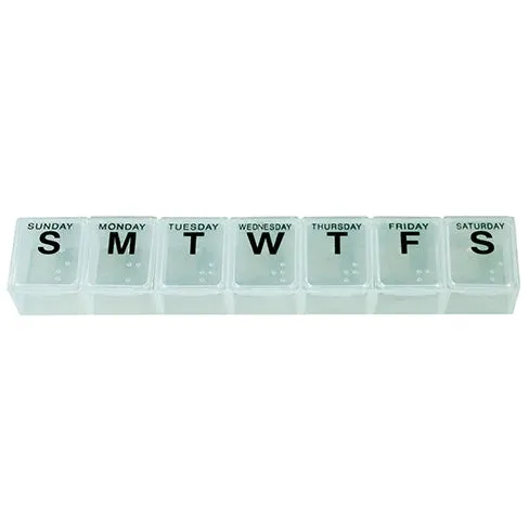 Large Pill Dispenser With Flip Lids