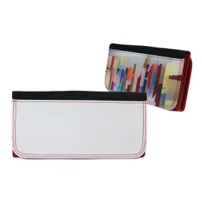 Large Top Grain Leather Wallet - Red