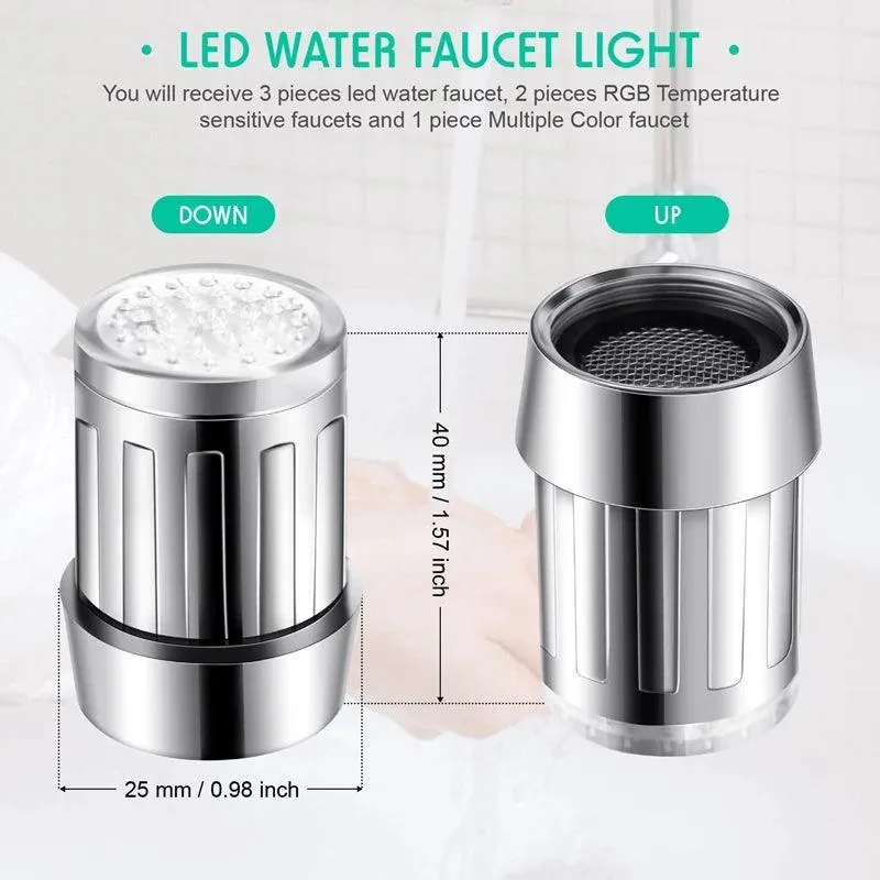 LED Color-Changing Faucet Aerator: Eco-Friendly Water Saver with Temperature Control
