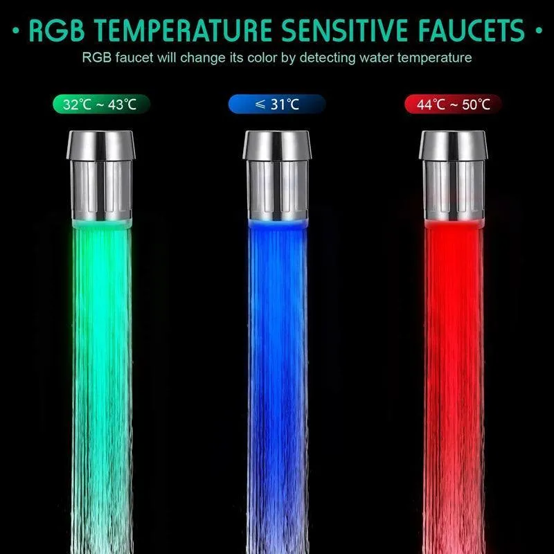LED Color-Changing Faucet Aerator: Eco-Friendly Water Saver with Temperature Control