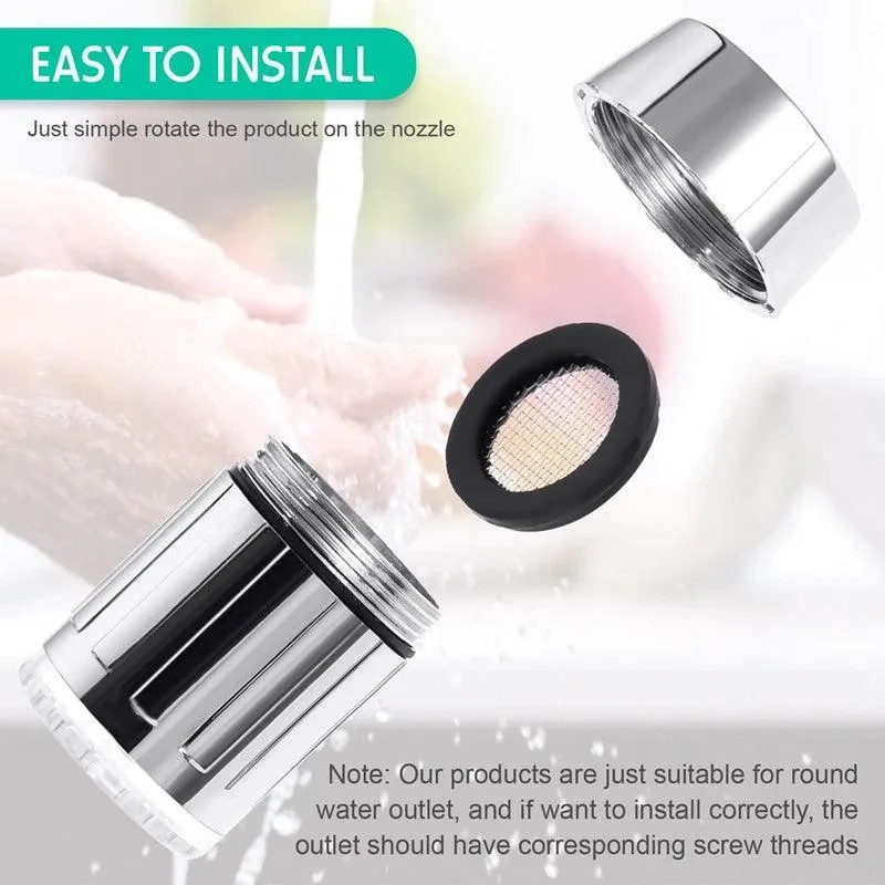 LED Color-Changing Faucet Aerator: Eco-Friendly Water Saver with Temperature Control
